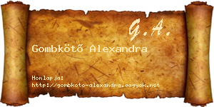 Gombkötő Alexandra névjegykártya