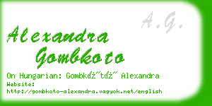 alexandra gombkoto business card